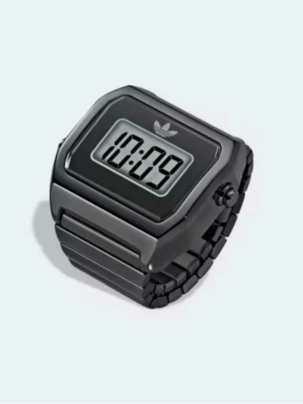 adidas Originals DIGITAL TWO RING Watch Black Unisex Stainless Steel Brand New